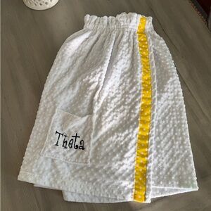 White and Yellow Polka Dot Skirt
